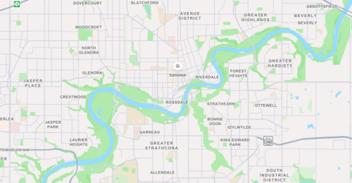Map of RGC Consulting's Edmonton service area